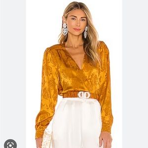 COPY - Ronny Kobo Lorrie Belted Top in Yellow.